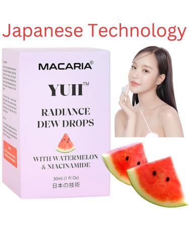 Macaria Yuii Aqua Aqua Dew Drops Face Serum Glow Watermelon And Niacinamide With Vitamin E By Japanese Technology - Buy Online on GoSupps.com