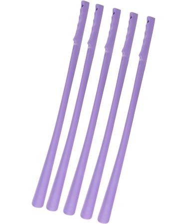 Comfortable Long Handle Shoe Puller Tool | 5-Part Non-Slip Shoe Aid for Seniors | Extra Long Purple Handle - Buy Online on GoSupps.com