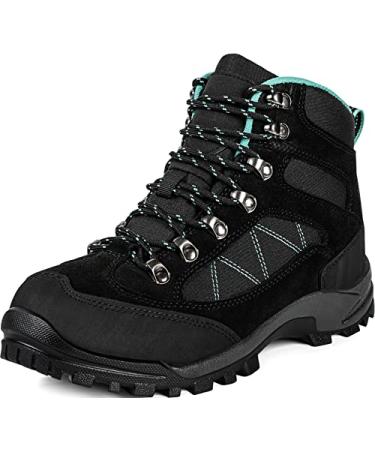 R CORD Hiking Boots Women Waterproof Ankle Support Womens Hiking Boots Hiking Shoes Backpacking Boots Lightweight Breathable Non-slip Durable Hiking Boot for Outdoors 8 Black