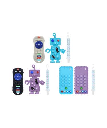 Myvikcar Cell Phone Teethers for Baby + Remote and Robot Teechers