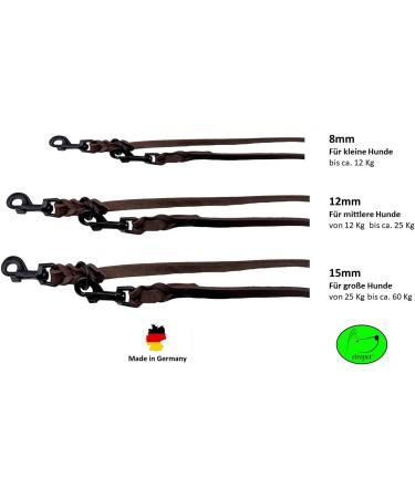 Premium Adjustable Dog Liner for Small & Large Dogs | 5m x 8mm Brown | Durable & Versatile Leash with Hooks - Buy Online on GoSupps.com