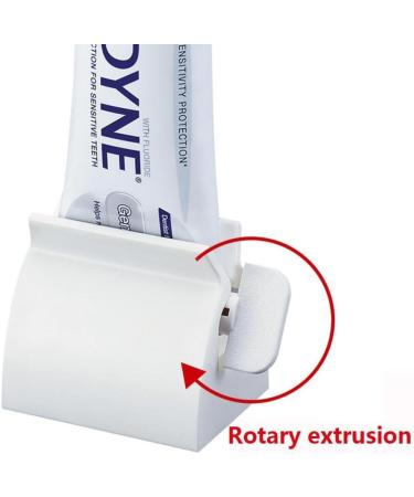 BuyEverything Creative Toothpaste Extruder Stand Bathroom Toothpaste Dispenser Facial Cleanser Tube Cream Squeezer Home Tube Rolling Holder Squeezer (White) - Buy Online on GoSupps.com