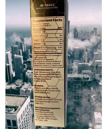 Manuka Honey + Eucalyptus Lozenges 15 Drops - Buy Online on GoSupps.com