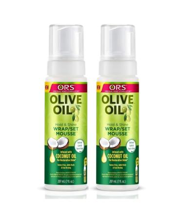 ORS - Olive Oil Mousse (Hold & Shine) Coconut Oil Restorer to fix and give shine 2 units x 207 ml - Promo Pack