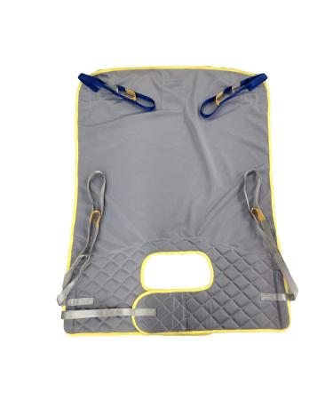 Patient Lift Toileting Sling Large Sling Elevator Equipment Patient Hoist Sling Toileting Sling with Adjustable Height for Nursing Elderly Disabled Four Point Sling (Grey)