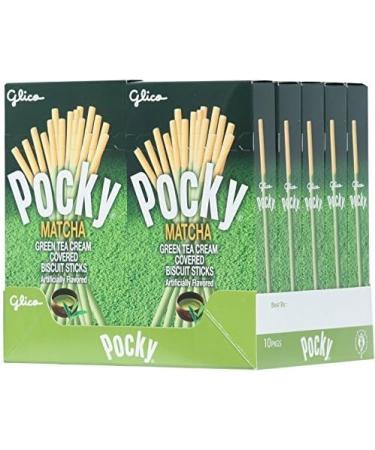 Glico POCKY MATCHA Lot de 10 b tonnets go t th vert biscuits japonais tha . HALAL. Pocky Biscuit Stick Matcha Green Tea 39g x10 (Pack of 10) by Pocky - Buy Online on GoSupps.com