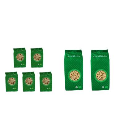 Mundo Feliz Raw Organic Macadamia Nuts 5 x 100 g & Whole Organic Cashew Nuts 2 x 500 g Bundle with Whole Cashew Nuts