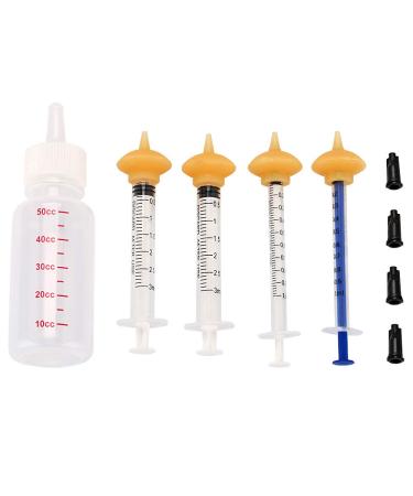 Xuanda Mini Pet Feeding Bottle and Syringes with Nipples for Small Cat Dog Animals (Model 4)