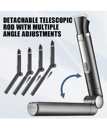 4 in 1 Rechargeable Hair Clippers Set - Men's Shaving Grooming & Back Razor with Telescopic Rod & Nose Hair Trimmer - Buy Online on GoSupps.com