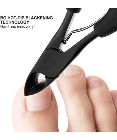 Comfortable Nail Clipper Pedicure Cutter Durable Hard Toe Nails Personal use Professional use Cutting Ingrown(black) - Buy Online on GoSupps.com