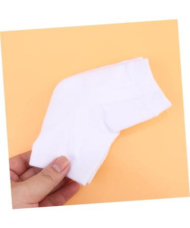 2 Pairs Gel Spa Socks Rough Calluses Socks Breathable Socks Overnight Moisture Socks Ankle Socks Foot Moisturizer Socks Heel Sleeves Protectors Women's Anti-Crack Heel Socks White - Buy Online on GoSupps.com