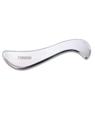 VOOKOKT GUA SHA TOOL-Gua Sha Scraping Massage Tool made of stainless steel iAstm tool for relaxing soft tissues to reduce arm neck back and leg muscle pain (C-shape)