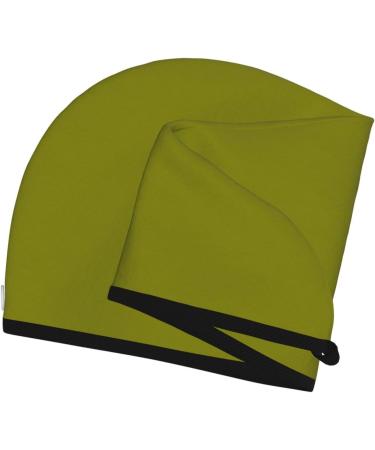 Hair Towel Wrap - Quick Drying Olive Hair Turban with Button | Ultimate Hair Drying Solution - Buy Online on GoSupps.com