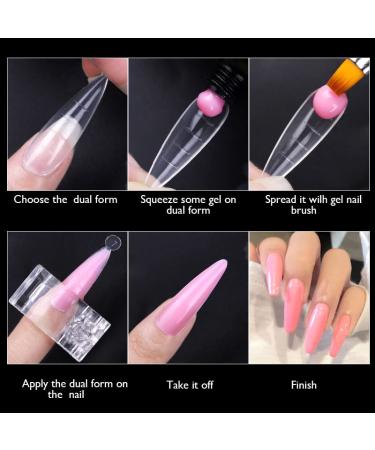 120pcs Poly Nail Extension Forms - Full Cover Dual Tips for Acrylic & Poly Gel Manicures - Buy Online on GoSupps.com