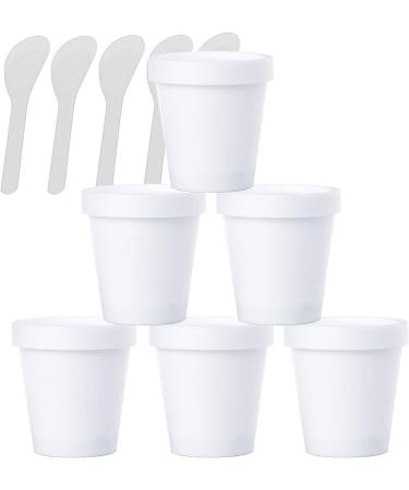 empty jars with lids cosmetic jar B0CKBVKX5Z6 PC Empty 200ml Pink Facial Mask Wide Mouth Plastic Jars 200g Leakproof Cosmetic Pot Container with Lids with 6 PC Spatula (Color : Roze Size : 100ml) (