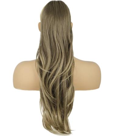 PORSMEER Ombre Brown Drawstring Ponytail Extension 26 Inch - Natural Straight Wavy Synthetic Hairpiece for Women - Daily and Party Wear - Buy Online on GoSupps.com