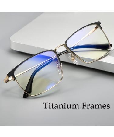 GHARAZ Fashion Reading Glasses for Men | Lightweight Anti Blue Light Half Readers | Black | Size 1.5+ | International Shipping - Buy Online on GoSupps.com