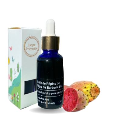 Best Organic Prickly Pear Seed Oil 30 ml 100% Pure and Natural No Coloring No Preservatives. Certified Ecocert. French Brand - Gold for the skin hair nails
