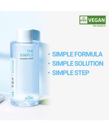 SCINIC The Simple Calming Toner 10.1 fl oz | Vegan Astringent for Sensitive Skin | PH-Balanced Mild Korean Skincare - Buy Online on GoSupps.com