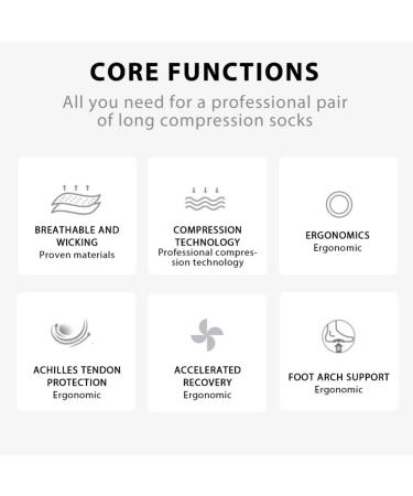 Valcatch Compression Socks for Men | 1 2 or 5 Pairs | 20-30 mmHg Zip Closure | Perfect for Running Walking Hiking | S-M Size - Buy Online on GoSupps.com