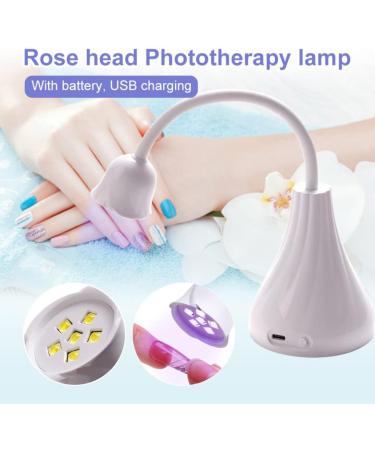UV Nail Lamp Mini Lotus Hands Light Nail Polish Gel Curing Lamp Rotatable Nail Dryer White LED - Buy Online on GoSupps.com