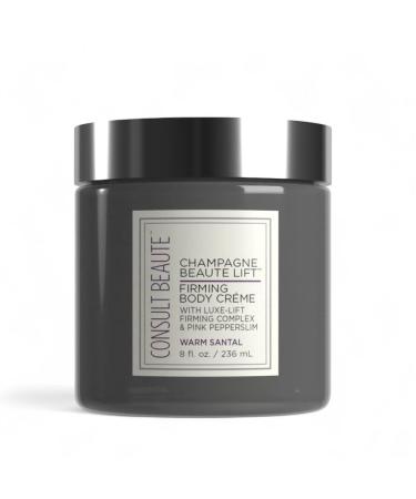 Consult Beaute Champagne Lift Hydrating Firming Body Cream with Pink Pepperslim Tightens Tones Crepey Skin Moisturizer for Dry Skin Warm Santal 8 oz.