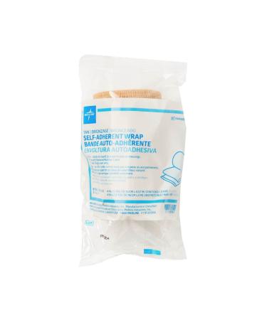 Medline Self Adherent Cohesive Wrap Bandage Latex-Free 4x5yd Tan (18 Count) - Flexible and Secure Compression - Buy Online on GoSupps.com