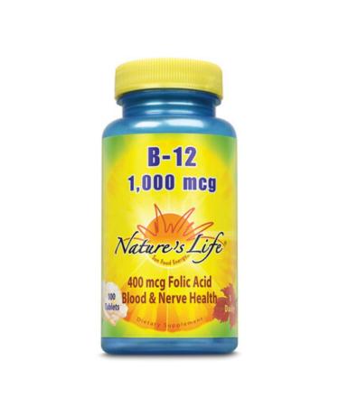 Nature's Life Vitamin B-12 1 000 mcg | 100 ct 100 Count (Pack of 1)