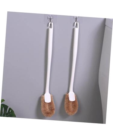 Solustre 2-Pack Toilet Brush Set - No Loss Toilet Cleaner & Gap Brushes for a Spotless Bathroom - White PP Handle - Buy Online on GoSupps.com