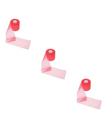 Healeved 3 Rolls Sports Skin Membrane Sports Bandages self Adherent cohesive Bandages self Adhesive wrap Foam Tape Tape Convenient Athletic wrap Sponge Hair Sporting Goods