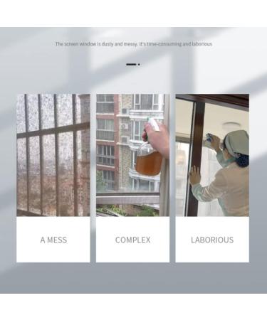 Wsrcxx net dust cleaning brush 2 in 1 Window Cleaner Brush Mesh Screen Cleaner Glass Cleaning Brush Window Floor Washing Brush Removable and Extendable Handle - Buy Online on GoSupps.com