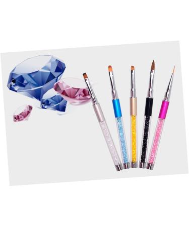 EXCEART Nail Paint Marker Nail Liner Pens Nail Dotting Pen Nail Art Dotting Pen Nail Art Pen Nail Drawing Pen Nail Marker Pen Acrylic Nail Brush Manicure Tools Embellishment Pen Crystal medium Silver - Buy Online on GoSupps.com