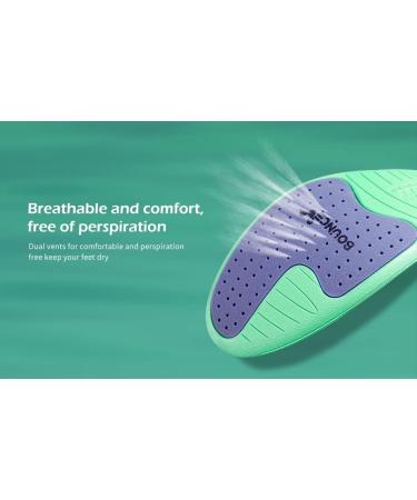 OUPOWER Slim Thick Soccer Cleat Insoles Gen3 - Green Tornado (US8.5-9) - Buy Online on GoSupps.com