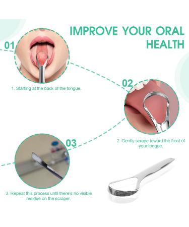 Premium Tongue Scraper Set - 2 Stainless Steel Scrapers & 10 Dental Floss Picks with Travel Case Cure Bad Breath & Enhance Oral Hygiene - Buy Online on GoSupps.com