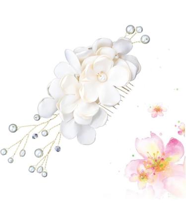 Angoily Bride Headpieces for Wedding Metal Hairpin Stick Wedding Headpiece for Bride Bridal Hair Fruit Headband Flower Hair Accessories Pore Scraper Women's Cloth Flowers Pearl - Buy Online on GoSupps.com