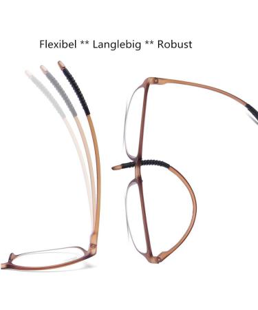 DOOViC Blue Light Filter Reading Glasses for Unisex TR259-C - Matte Brown 1.0x | 9 Colors Available - Shop Now! - Buy Online on GoSupps.com