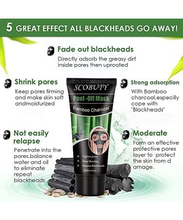 Blackhead Remover Mask | Charcoal Peel Off Mask for Deep Pore Cleansing | Oil Control & Blackhead Treatment - Buy Online on GoSupps.com