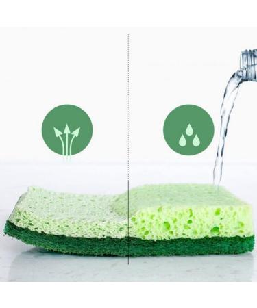 5pcs Compressed Wood Pulp Sponge Dishwashing Sponges Kitchen Dish Scrubber Cleaning Brush Scouring Pad Cleaning Tools - Buy Online on GoSupps.com