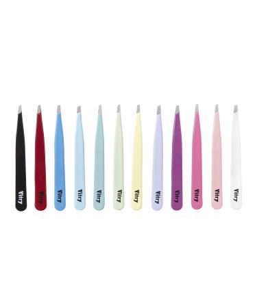 Buy Vitry Coloured Plucking Tweezers - Yellow Slanted Tips | Pocket Size 1 Piece - International Shipping - Buy Online on GoSupps.com