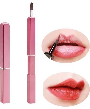 Exquisite Professional Lip Brush Applicators-Retractable Lipstick Brushes- Lipstick Gloss Makeup Brush Tool For Women and Girls (Pink) - Buy Online on GoSupps.com