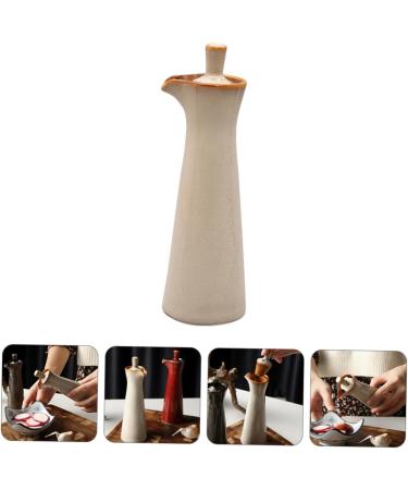 Zerodeko 2pcs Condiment Bottles Syrup Dispenser Bottle Oil Bottles for Essential Oils Olive Oil Cruet Kitchen Stuff Sauce Shakers Soy Sauce Can Vinegar Pot Porcelain Jar Ceramics Liquid 5X15CMx2pcs Beigex2pcs - Buy Online on GoSupps.com