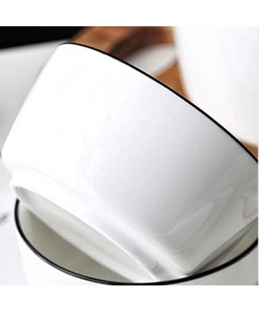 FURLOU Bowl Porcelain Bowls Salad Bowls Fine Plain White Bone China Kitchen Bowl Crockery Big Bowl Ceramic Dinnerware Bowls - Buy Online on GoSupps.com