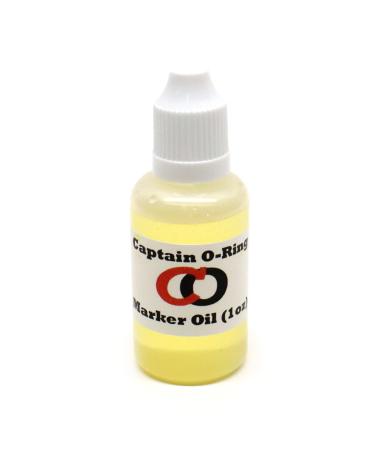 Paintball Marker Oil Lube (1oz, 30cc) by Captain O-Ring - Dropper Oil Lubricant for Paintball Markers and Air Guns
