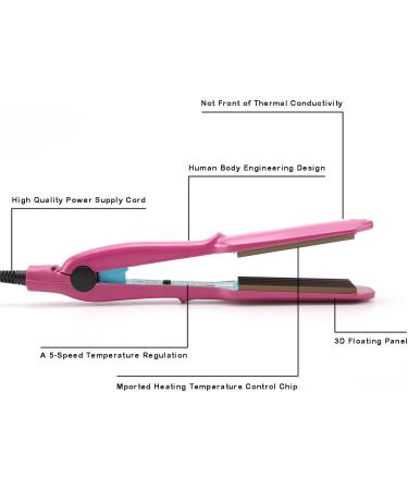 Titanium Hair Crimper Iron with 5 Heat Settings for Women - PTC Heating Core Hair Styling Tool - Buy Online on GoSupps.com