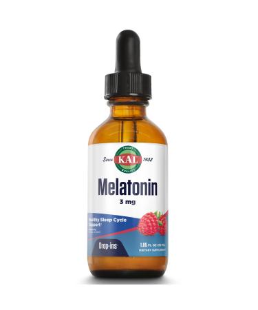 KAL Melatonin Natural Raspberry Flavor 3 mg 1.85 fl oz (55 ml) - Buy Online on GoSupps.com