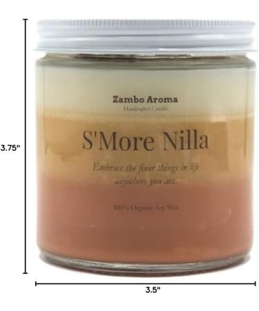 S More Nilla Candle | Handmade 100% Soy Wax | Toasted Marshmallow & Vanilla Scent | Zambo Aroma International Shipping - Buy Online on GoSupps.com