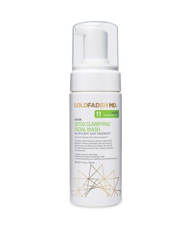 GOLDFADEN MD Detox Clarifying Facial Foaming AHA Cleanser | Purifying w/Glycolic Acid Lactic Acid & our Detox ComplexTM | 4 fl oz 4 Fl Oz (Pack of 1)