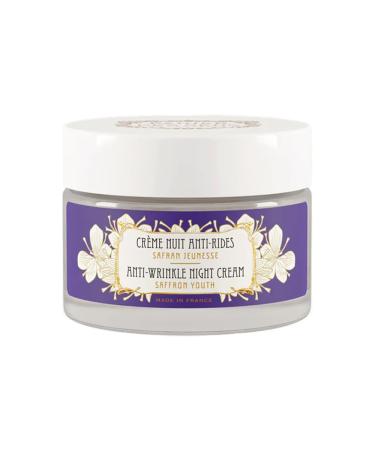 Panier des Sens - Anti Aging Night Face Cream - Hyaluronic Acid + Saffron Extract - Anti Wrinkle and Lift - Skin Care for Women Made in France - Facial Moisturizer 95% Natural Ingredients - 1.7 floz