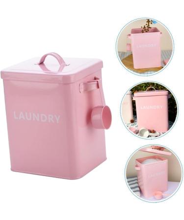 COOLHIYA 1pc Washing Storage Sealing Storage Case Laundry Room Trash Can Iron Pink - Buy Online on GoSupps.com