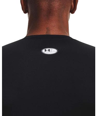 Under Armour Men's HeatGear Compression Short-Sleeve T-Shirt - Black/White, Medium - Buy Online on GoSupps.com